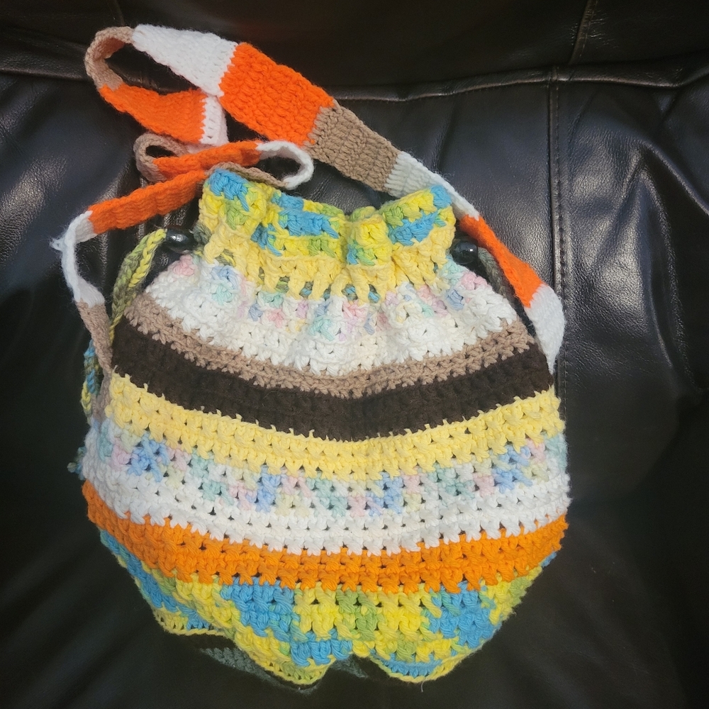 Crocheted bag purse